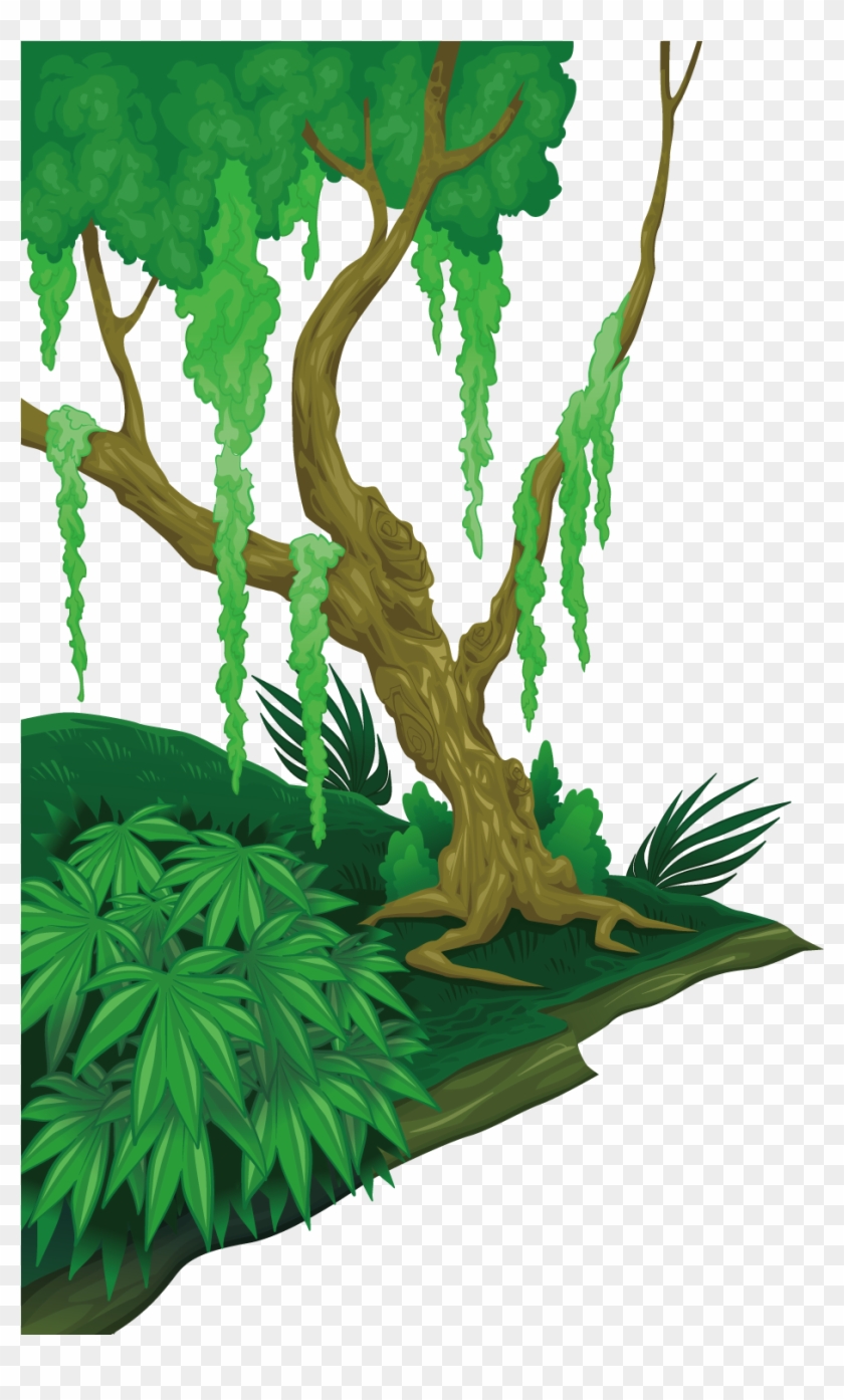 Vector Green Forest - Waterfall #664546