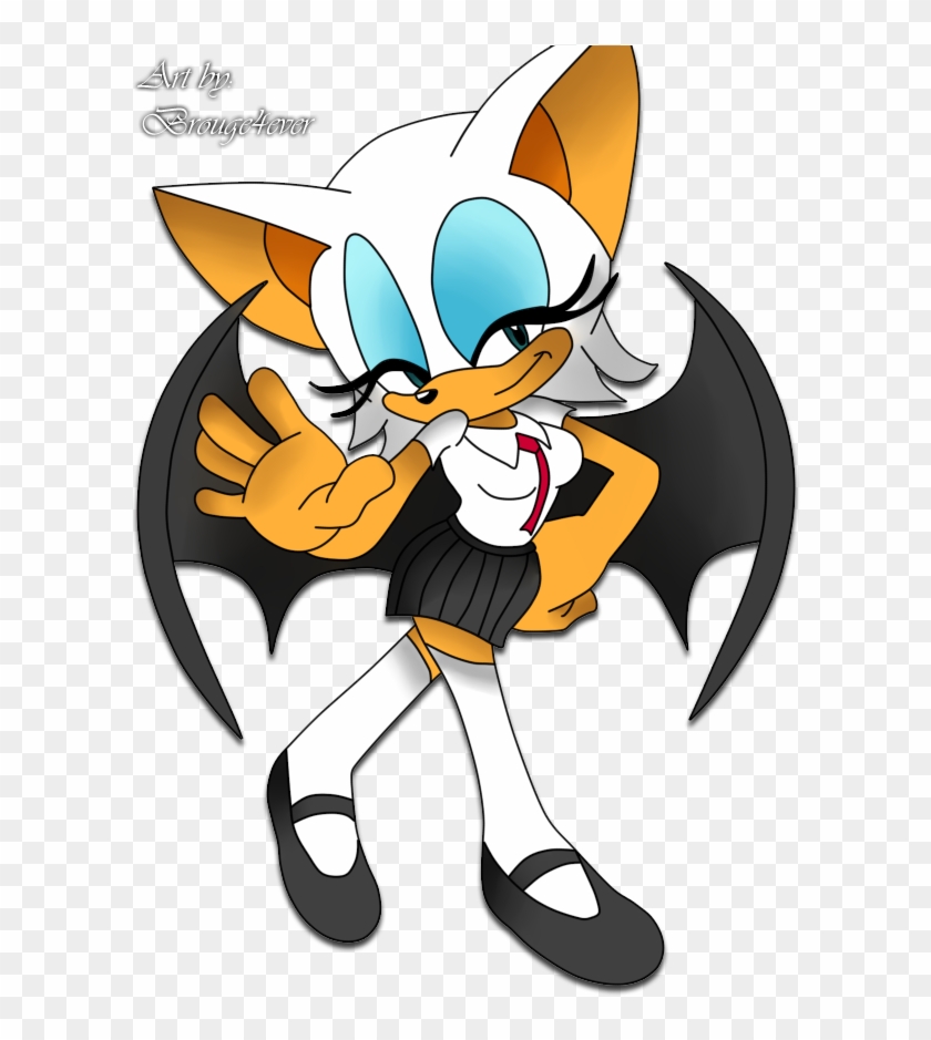 Rouge In School Uniform By Databliz001 - Amy Rouge And Blaze School Uniforms Sonic #664654