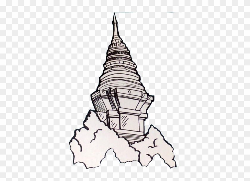 Buddhist Temple By Destiny-carter - Thai Buddhist Temple Drawing #664825
