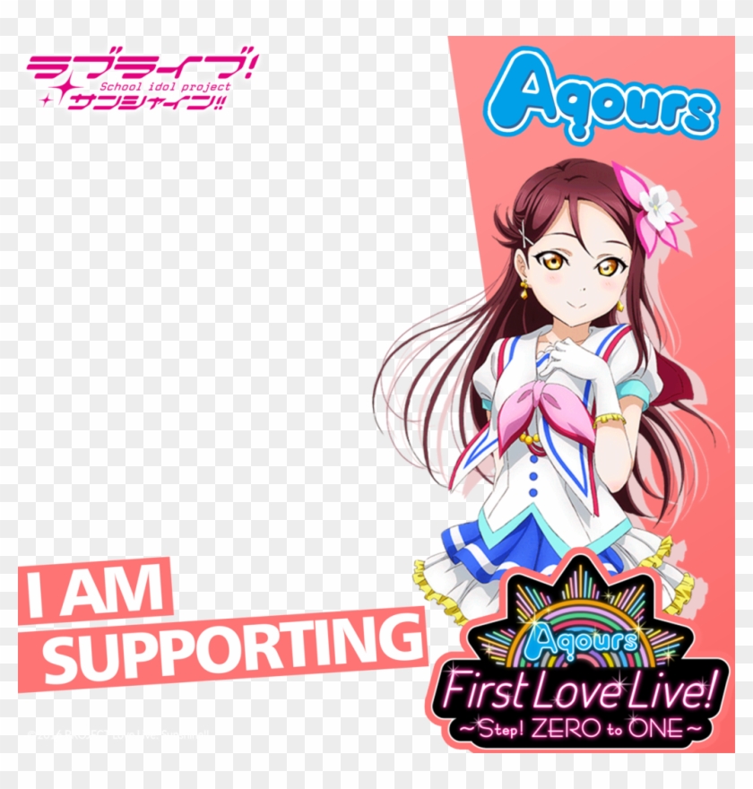 [png] Aqours Fll Photo Frame - Frame Png Anime #664992