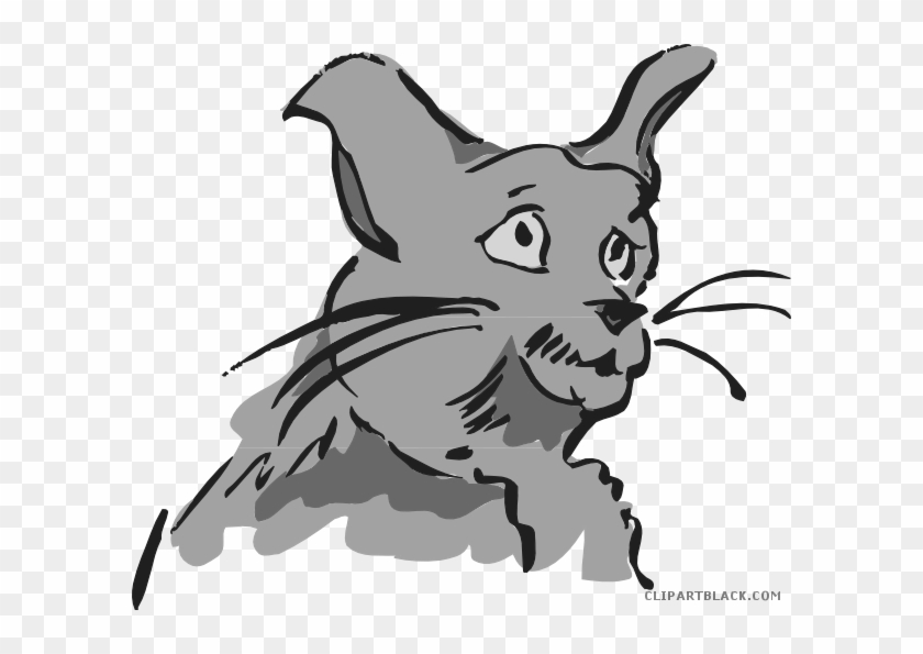 Cat Face Animal Free Black White Clipart Images Clipartblack - Cat #665013