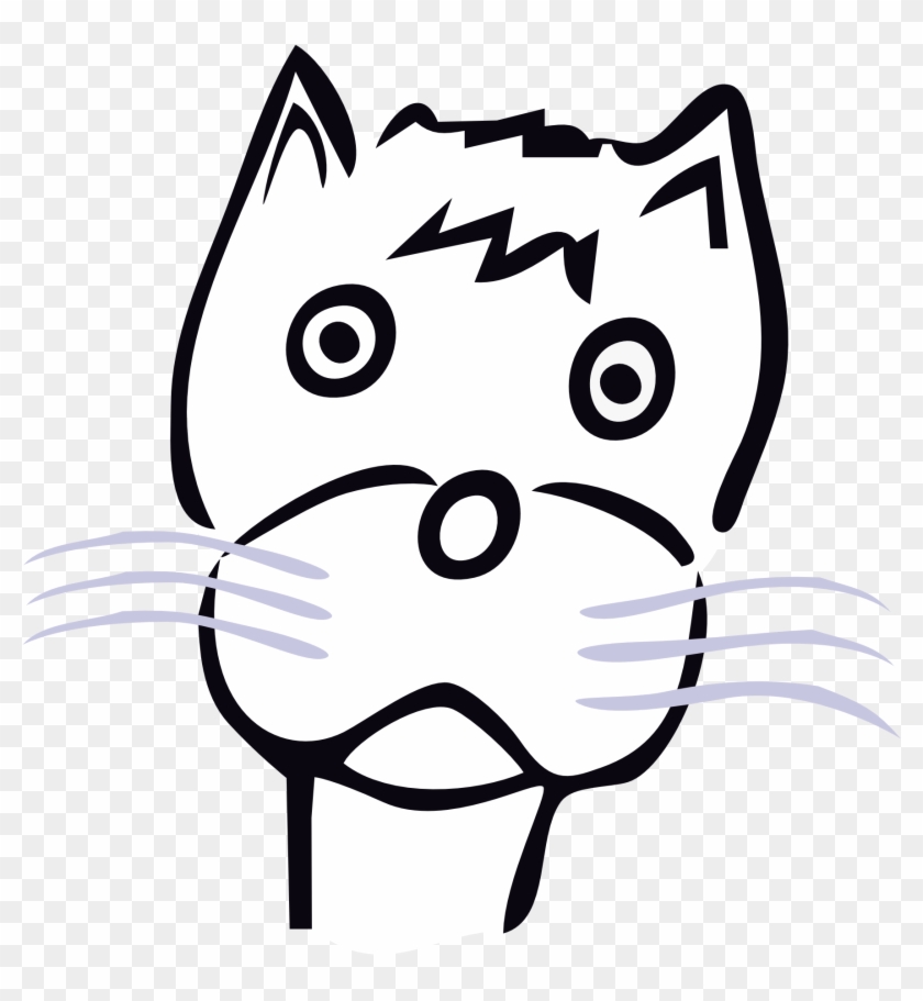 Cat Farbe Drawn At Art Sheet Page Black White Line - Sacs Cat 5 Sac #665027