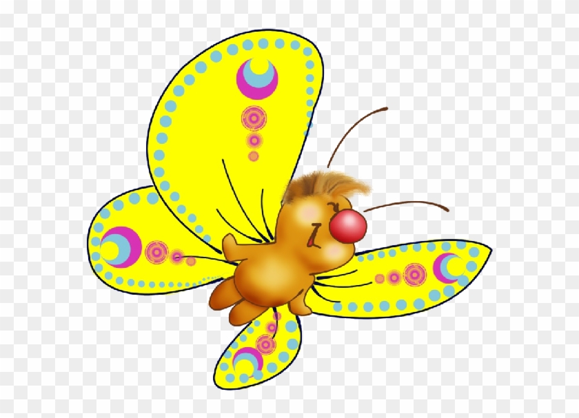 Cute Butterfly Cartoon Clip Art Images On A Transparent - Lady Butterfly Cartoon #665070