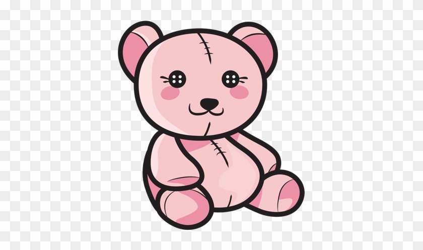 Vinilos Ositos Para Nias Color Rosa - Teddy Bear Outline #665132