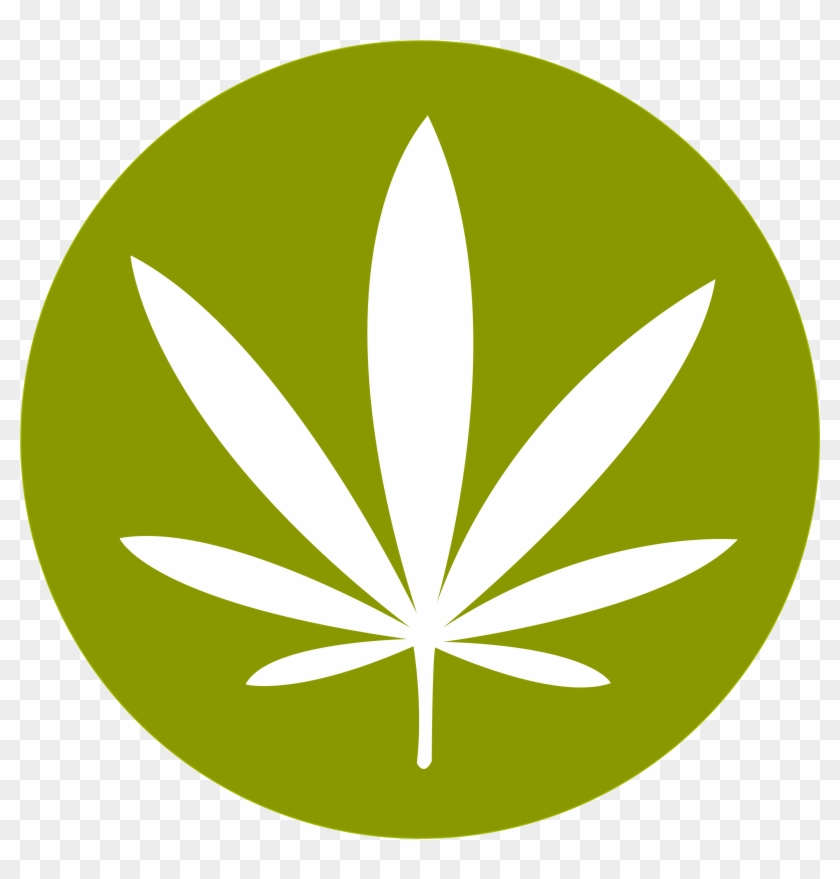 Leaf Outline Weed Stencil - Cannabis Logo Png #665191