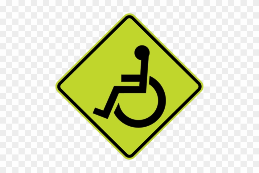 W11-9 - Handicapped Sign - Mario Kart Banana Peel #665544