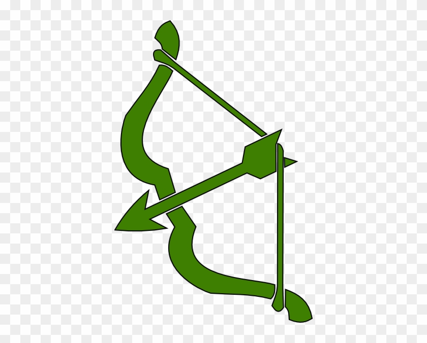 Green Bow N Arrow Clip Art At Clker - Bow And Arrow Clip Art #665588