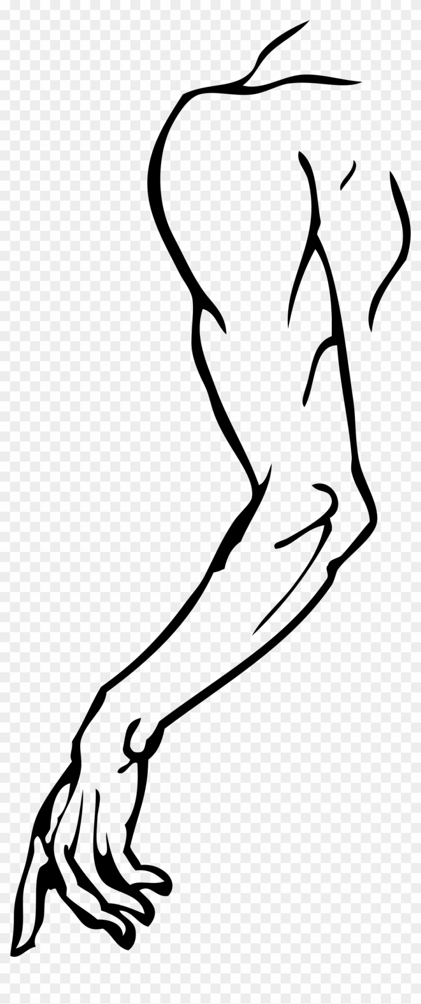 Left Arm Clipart - Arm Black And White #665808