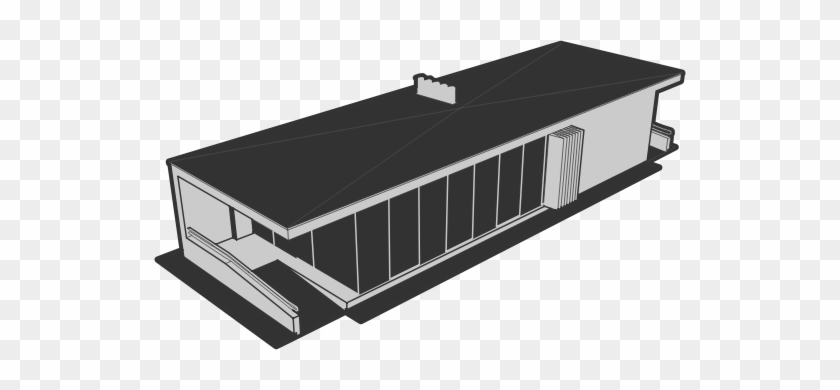 Medium Image - Flat Roof House Clipart #665863