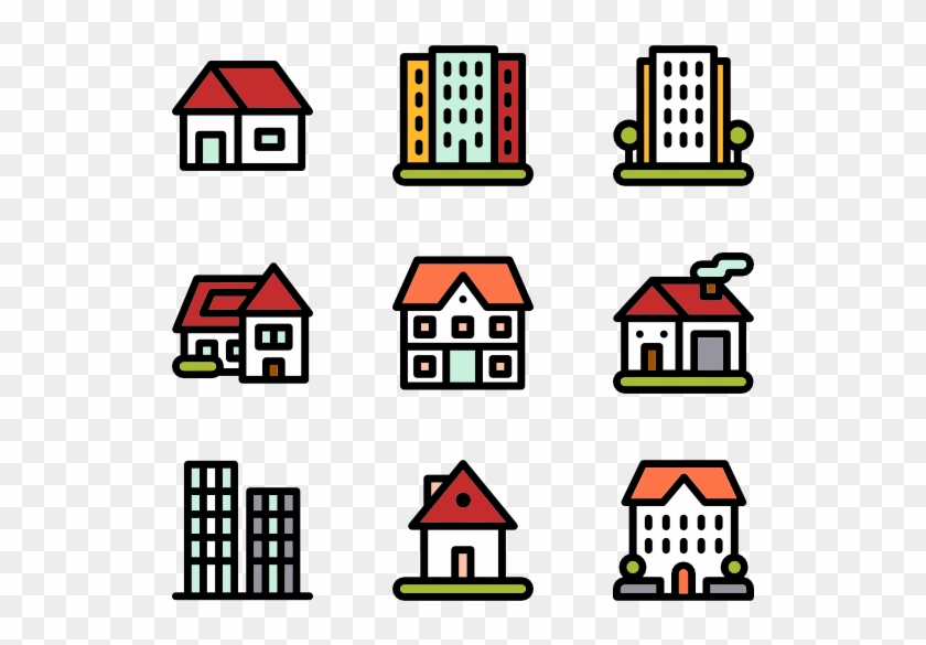 Linear Color Types Of Houses - Type Of Houses Icon #665919