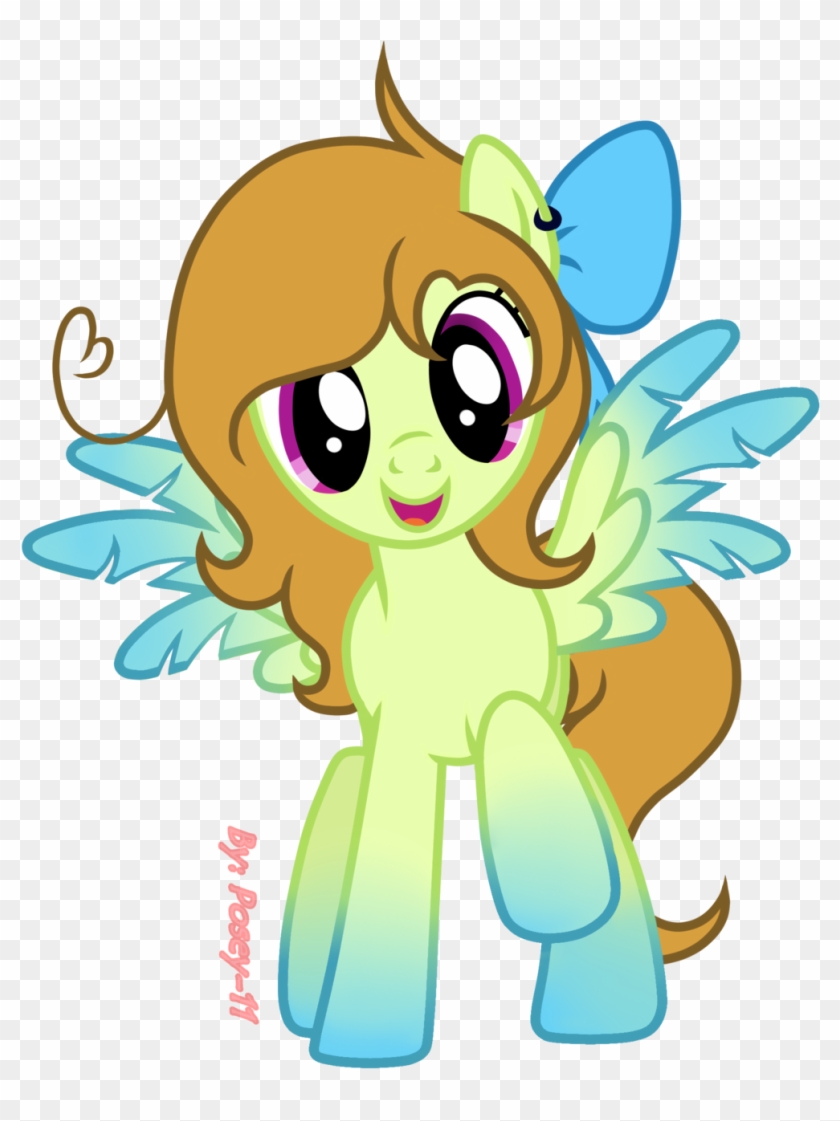 Posey-11, Bow, Colored Wings, Female, Hair Bow, Mare, - Cartoon #666298