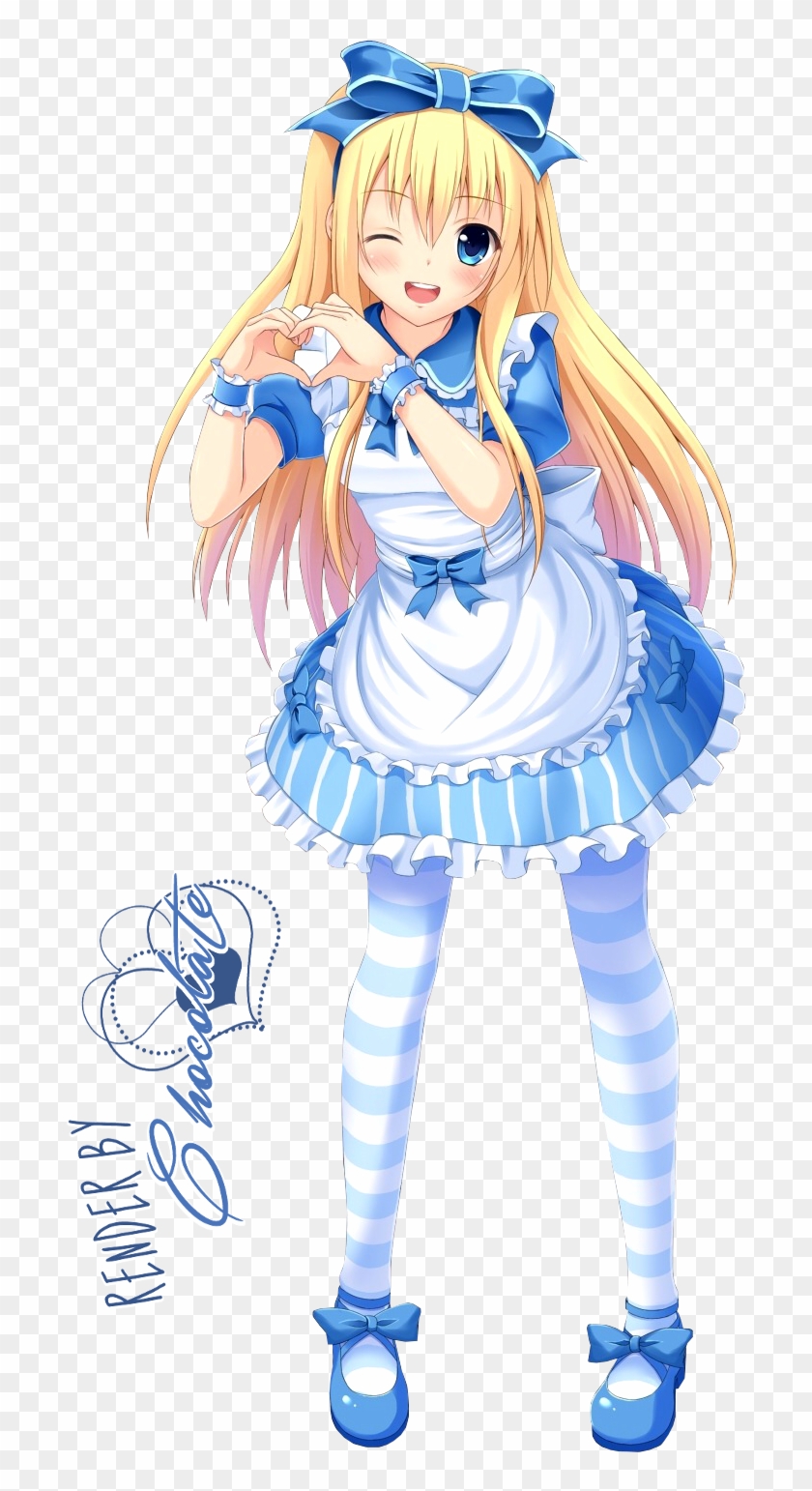Alice In Wonderland Render By Schokoladeneisx3 - Alice In Wonderland Alice Anime Png #666431
