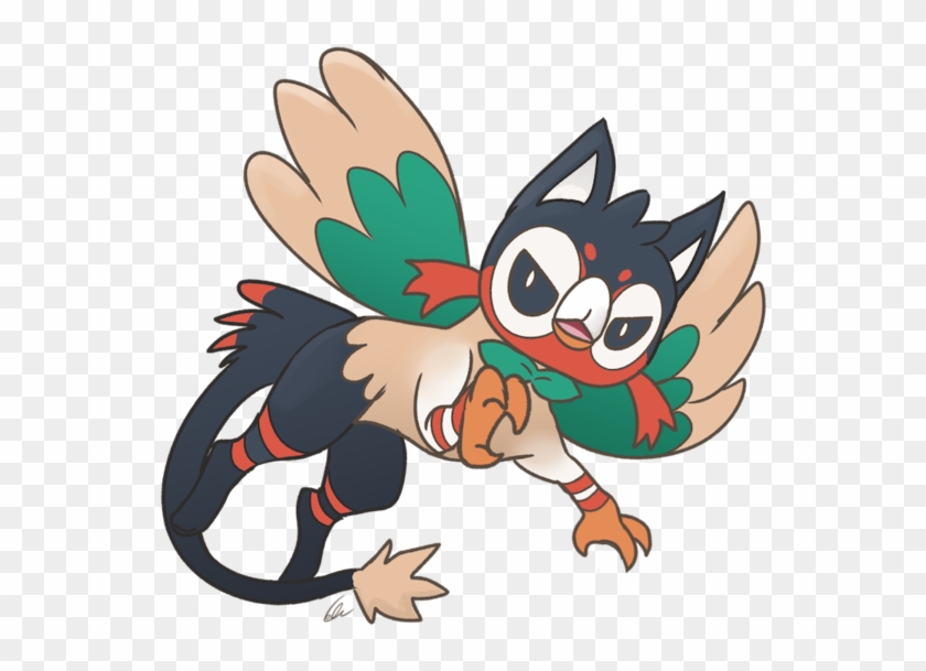 Litten And Rowlet Griffon By Shuufly - Litten Rowlet #666573