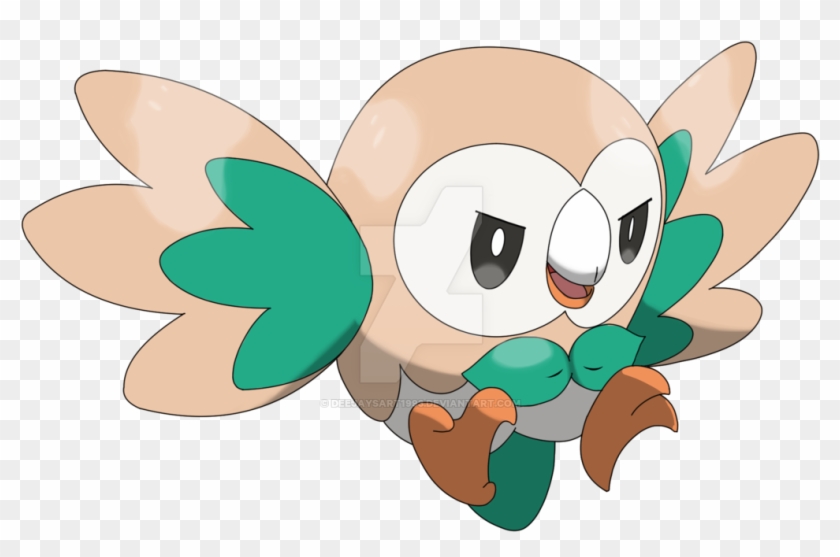 Rowlet By Deejaysart1993 - Pokemon Ash Alola Team Prediction #666617