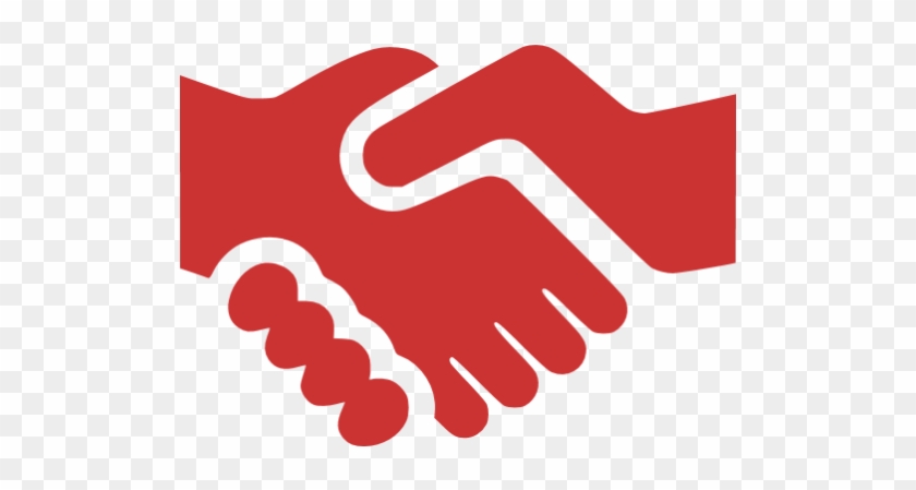 Shake Hands Icon Red #666641