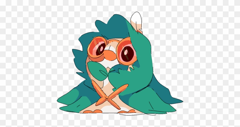 Rowlet Dressed Up As Decidueye - Meme Rowlet Its Spherical #666746