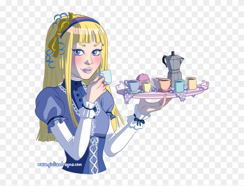 #coffee #party #tea #alice #wonderland #lolita #gothic - Cartoon #666794