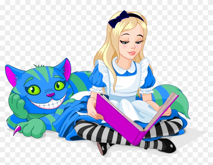 Alice's Adventures In Wonderland The Mad Hatter Alice - Alice And Cheshire Cat #666834
