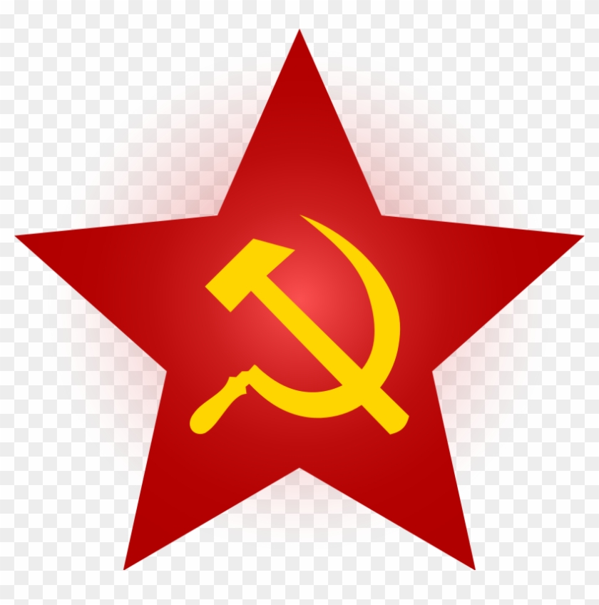Hammer And Sickle Red Star With Glow - Hammer And Sickle Star #666846
