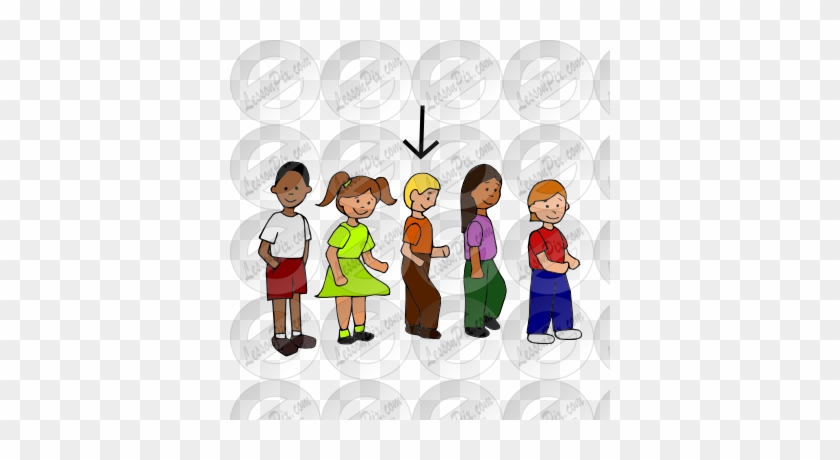 Middle School Students Clip Art Http Lessonpix Com - Line Leader Clipart #666923