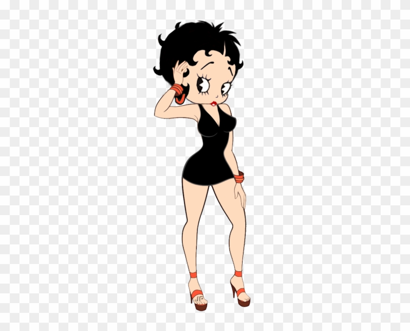 Betty Boop Tiny Black Dress, Little Black Dress, Red - Betty Boop In Sexy Red Dress #666999