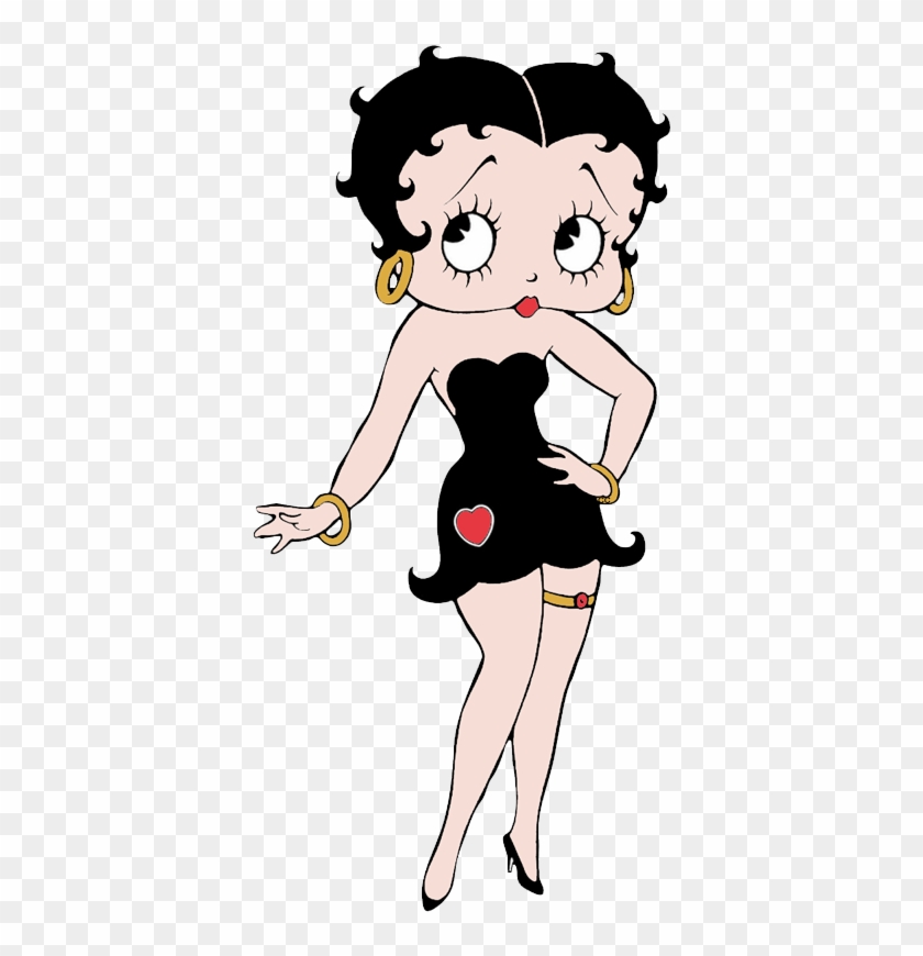 Betty Boop In Black Dress - Betty Boop Black And White #667006