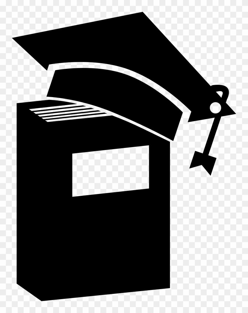 Graduation Cap On A Book In Vertical Position Comments - Vetor Chapeu De Formatura #667252