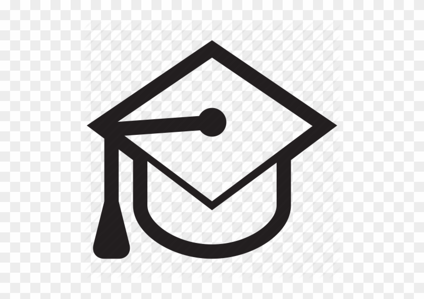 Graduation Cap Outline Icons - School Icon White Png #667266