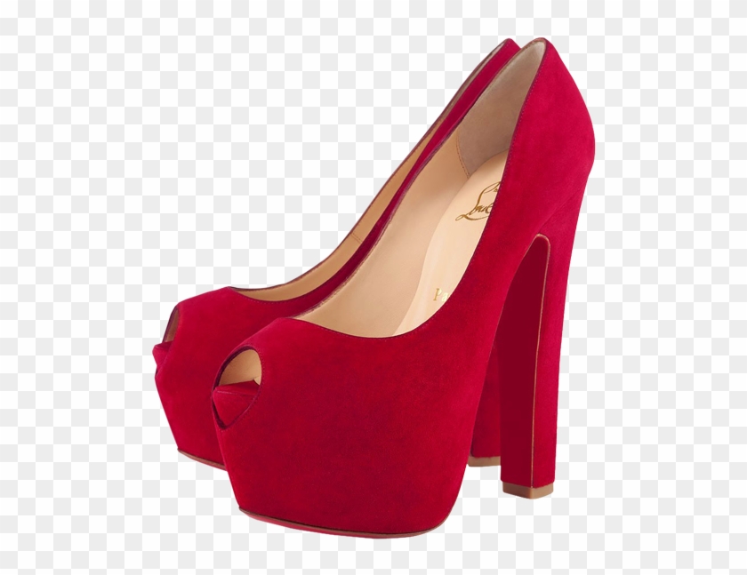 Plush Red Heels Png Clipart - Peep Toe Louboutin Red #667278