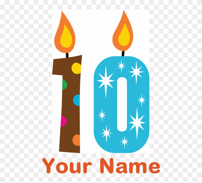 Custom 10th Birthday Candle T-shirt - Cafepress Custom 10th Birthday Candle 2.25" Button #667400