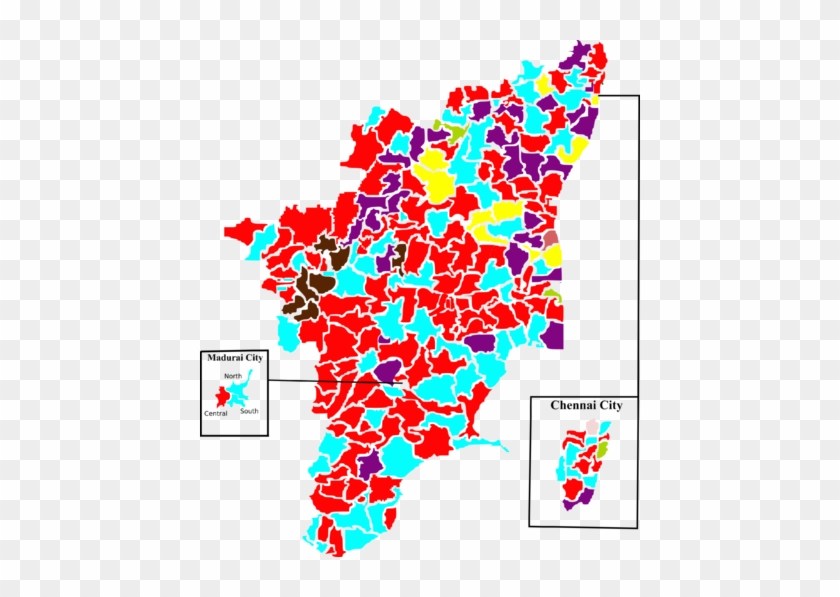 Election Map Based On Parties Contesting Under The - Map #667411