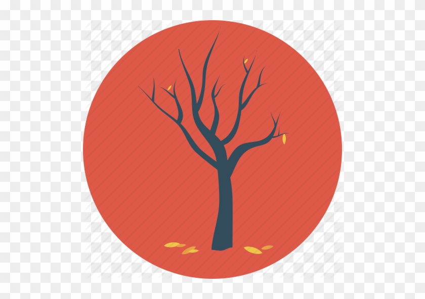 Autumn, Dead Tree, Fall, Fallen, Leaves, Tree Icon - Circle #667512