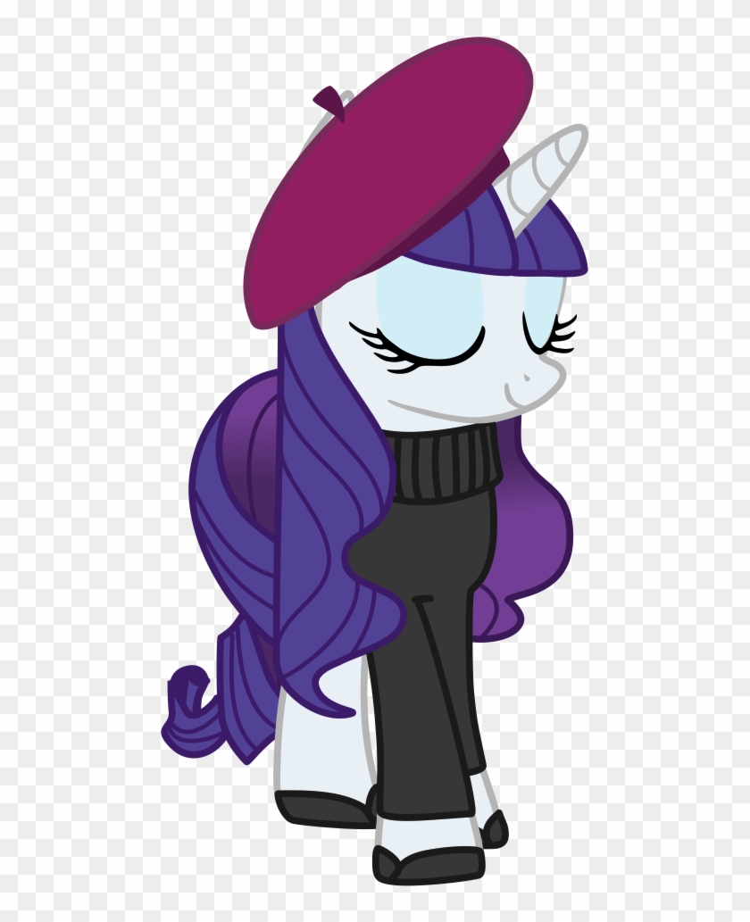 Rarity Wearing Purple Hat From Sweet And Elite By Jimbox31 - My Little Pony Rainbow Dash French #667604