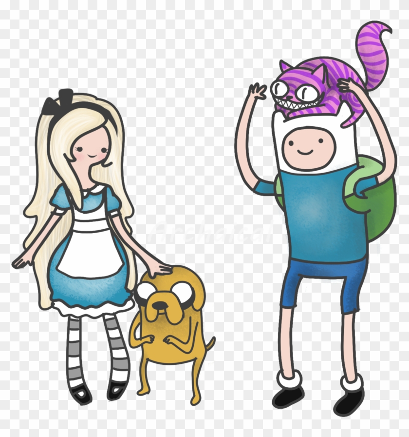 Adventure Time, Alice In Wonderland, And Jake Image - Alice In Wonderland Adventure Time #667859