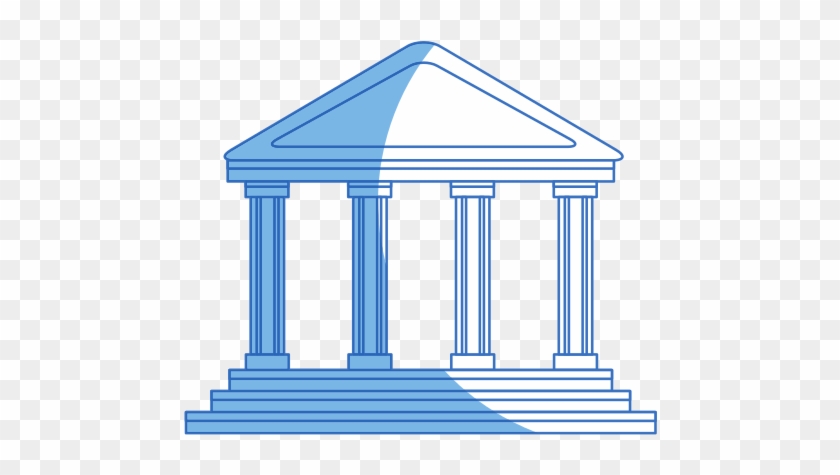 Bank Building In The Style Of A Classical Vector Illustration - Vector Graphics #667976
