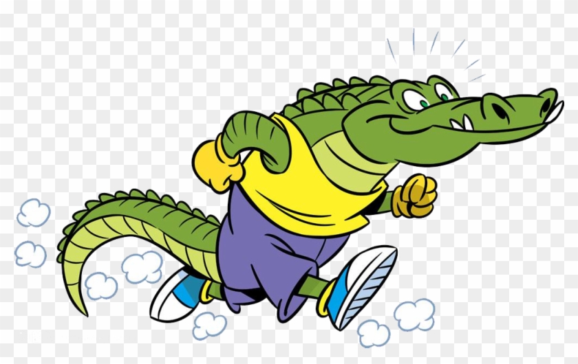 Alligator Running Crocodile Illustration - Crocodilo Vetor Cartoon #668049