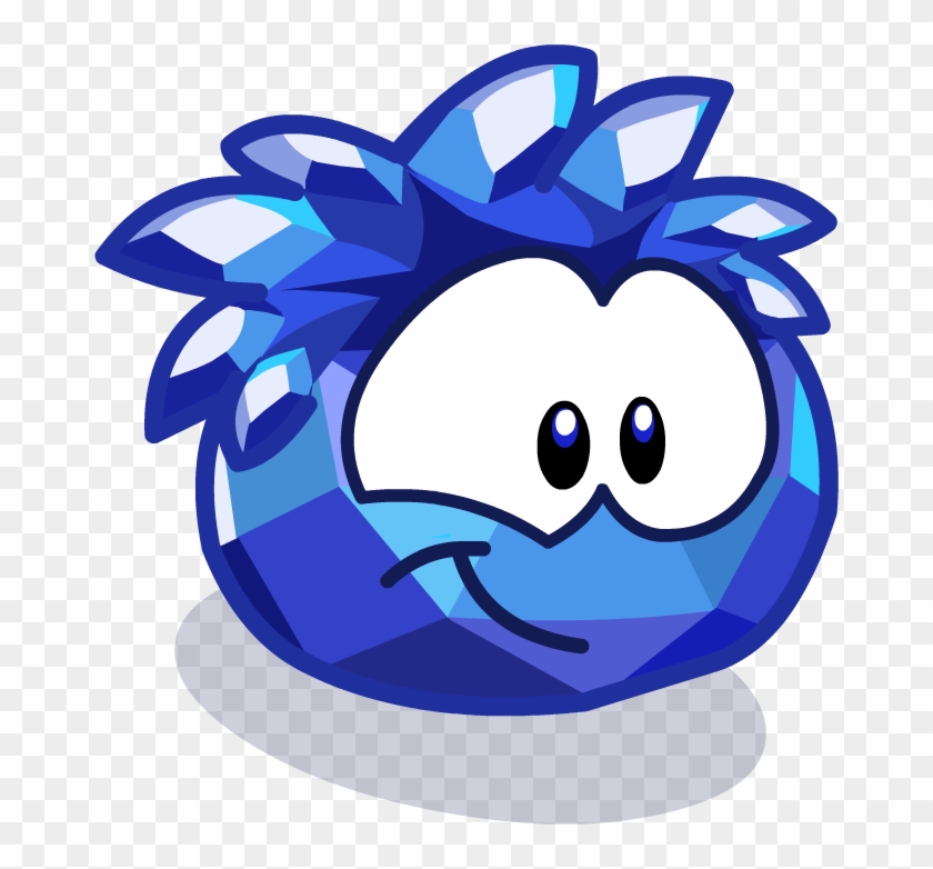 Merry Walrus Parade Blue Crystal Puffle - Club Penguin Bird Puffle #668287