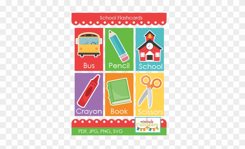 School Flashcards Printables Svg Scrapbook Cut File - Traffic Sign #668461