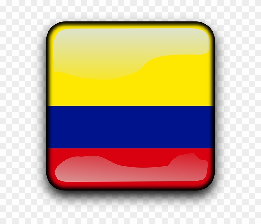 Button Colombia, Flag, Country, Nationality, Square, - Colombia #668535
