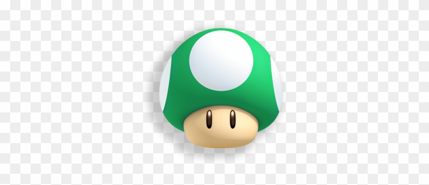 1-up Mushroom - Super Mario Green Mushroom #668576