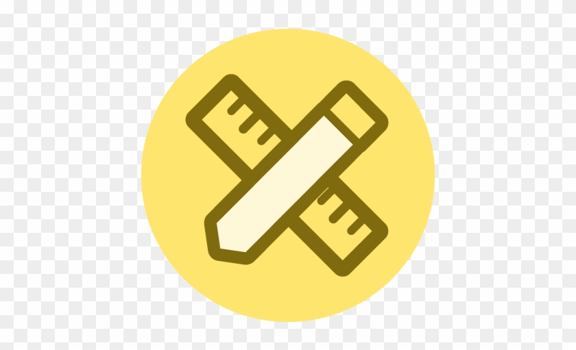 Pencil And Ruler Icon - Design Tool #668630