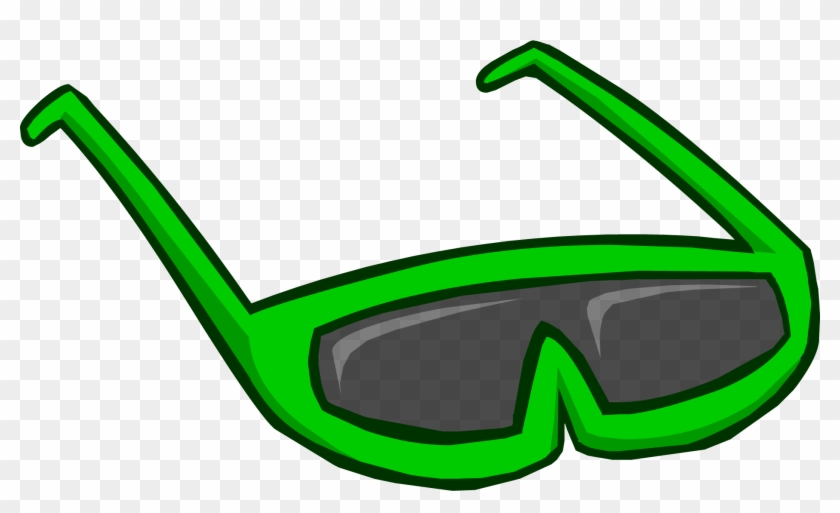 Green Sunglasses - Club Penguin Rare Face Items #668807