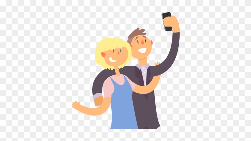 Selfie Sticker Messages Sticker-1 - Illustration #668860