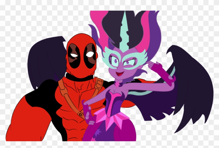 Deadpool's Selfie With Midnight Sparkle By Panzerpiel - Midnight Sparkle Vs  Black Goku - Free Transparent PNG Clipart Images Download
