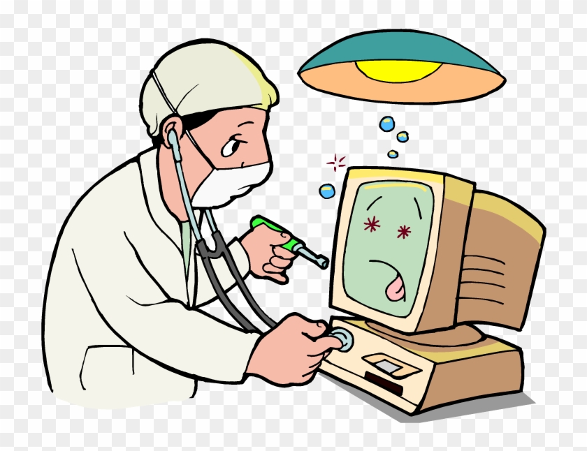 Doctor Using Computer Clipart #669090