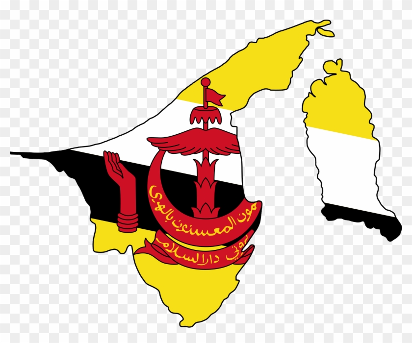 Brunei Flag Brunei Flag Map Brunei Flag Icon - Brunei Flag And Map #669228