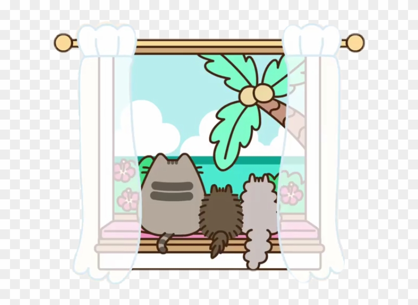 Pusheencat Pusheen Kawaii Window - Pusheen Pip And Stormy #669313