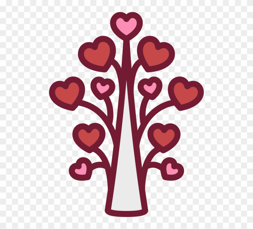Hand Drawn Heart-shaped Pattern Tree - Heart #669356