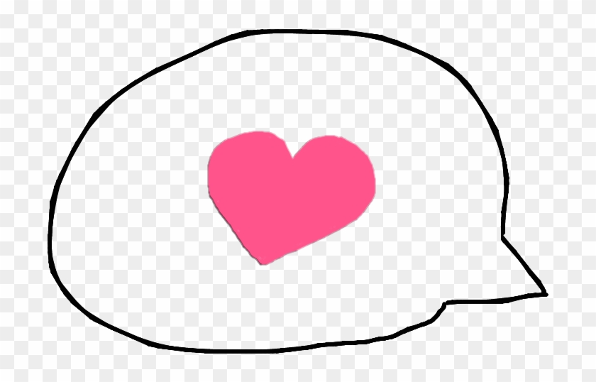 Hand Drawn Speech Bubble With A Pink Heart - Speech Bubble Transparent Hand Drawn #669371