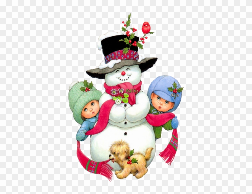 Jcw Snowman Candycane Rm Morehead Christmas Card 2 - Snowman W/ Kids Ornament (oval) #670116